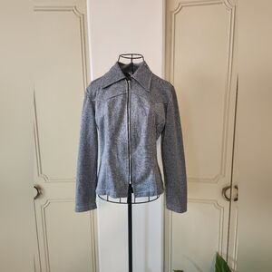 Vintage Cement Size Medium 90s Metallic Moto Jacket